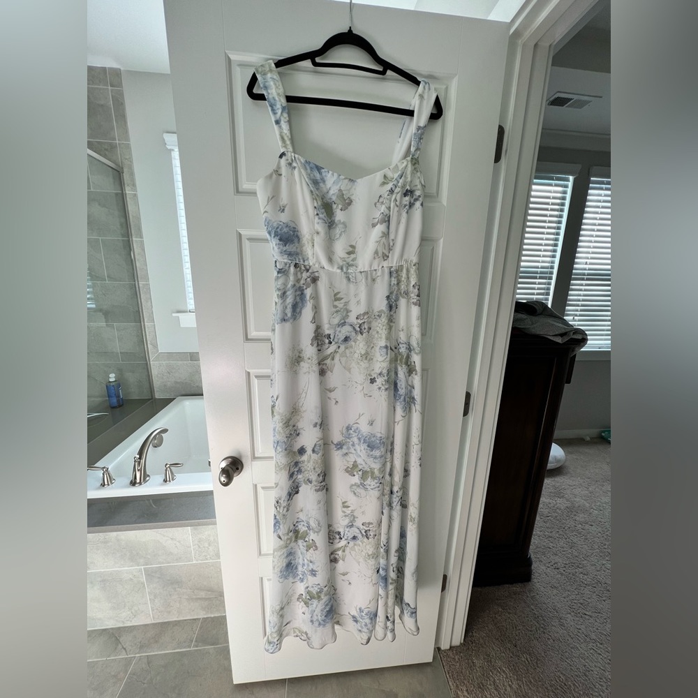 Dessy Group Bleu Garden Bridesmaid Dress